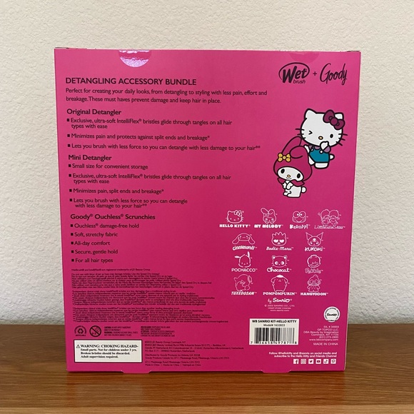 Hello Kitty and friends Wet brush + Goody detangling accessory bundle NIB - Picture 2 of 2